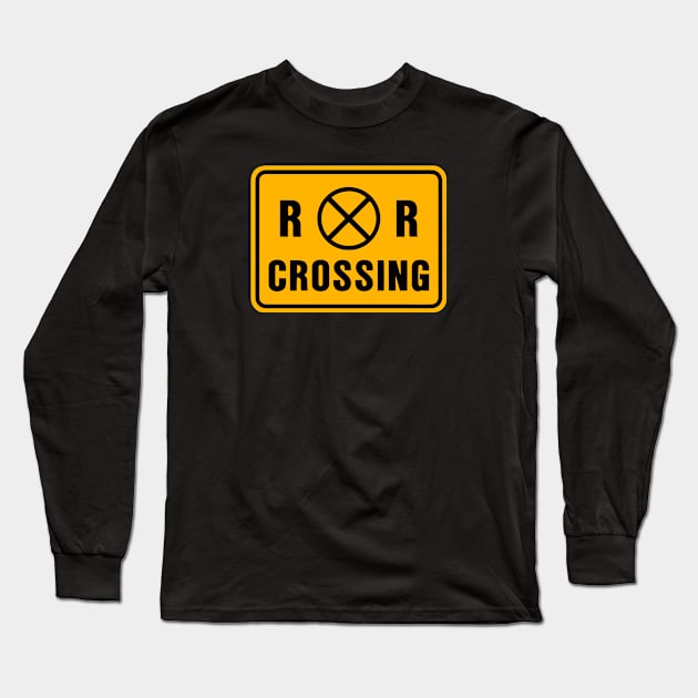 Railroad Crossing Indicator Long Sleeve T-Shirt by Raniazo Fitriuro